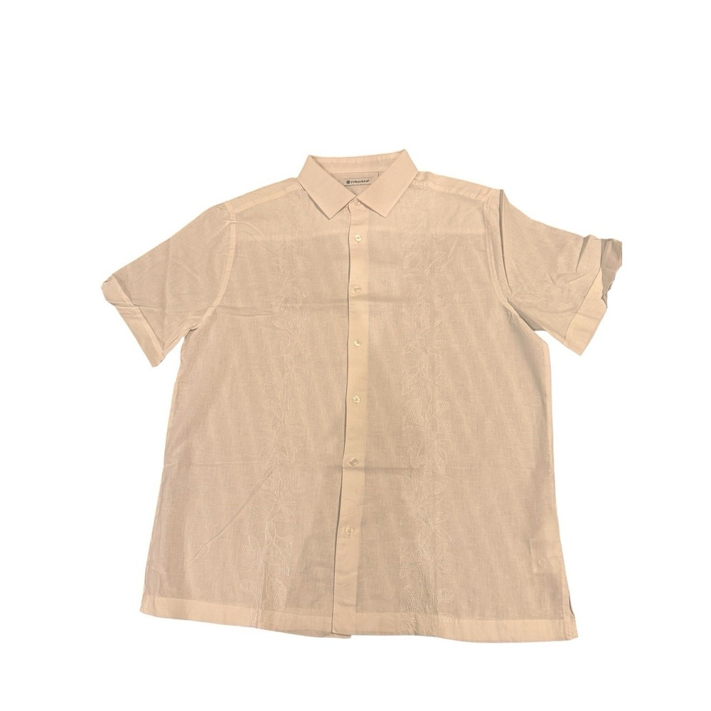 Cubavera Men's summer Linen Blend White - Picture 3 of 4